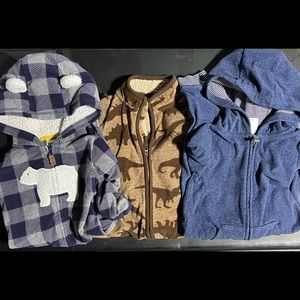 Carter’s Toddler Fleece Jumpsuit Bundle - 24M (x 3)